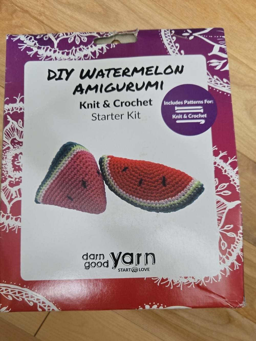 Darn Good Yarn Amigurumi Crochet Watermelon Kit NWT